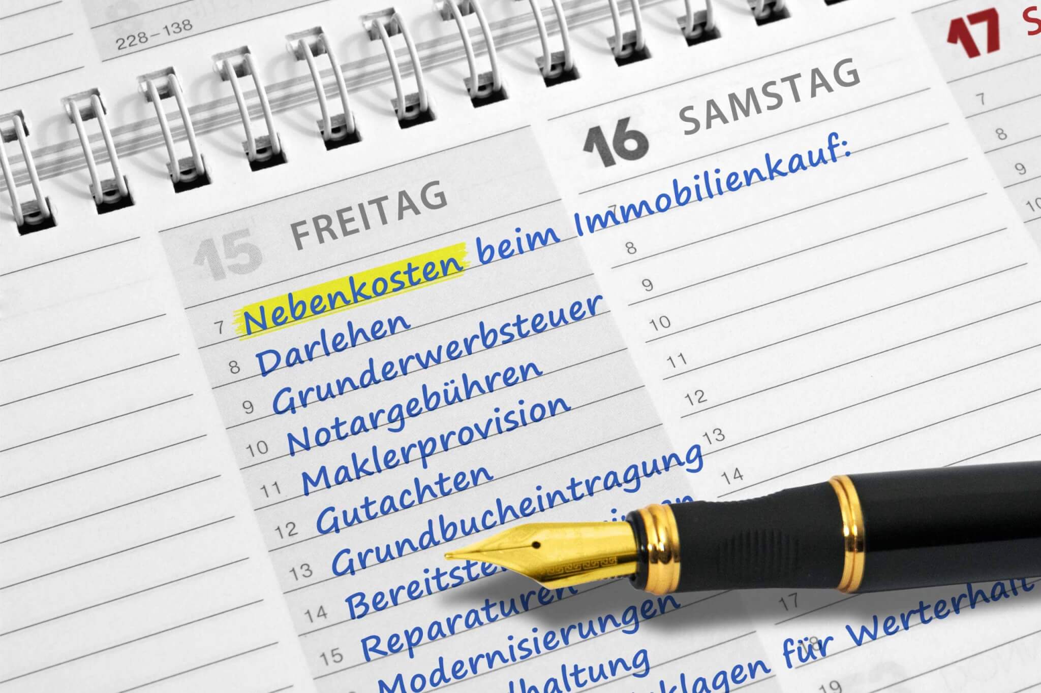 Checkliste: Kaufnebenkosten beim Immobilienkauf